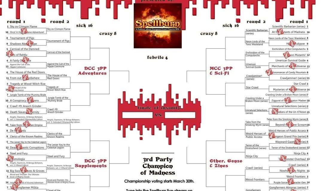 UPDATE:  Spellburn March Madness – Round 2!